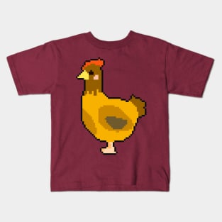 Pixelated Paws Chiken Kids T-Shirt